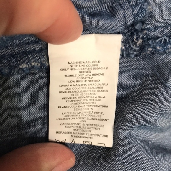 Thread & Supply High Waisted Blue Tie Shorts - Picture 4 of 8